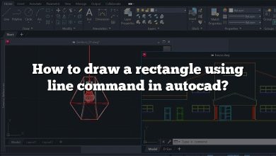 How to draw a rectangle using line command in autocad?