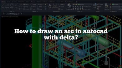 How to draw an arc in autocad with delta?