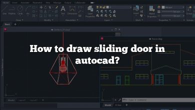 How to draw sliding door in autocad?