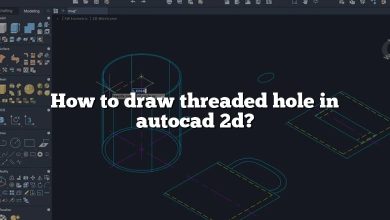 How to draw threaded hole in autocad 2d?