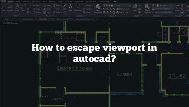 How to escape viewport in autocad?