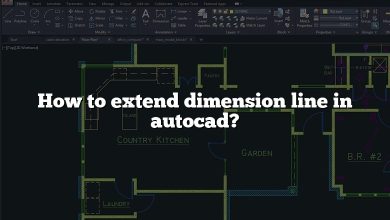 How to extend dimension line in autocad?