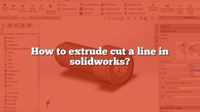 How to extrude cut a line in solidworks?