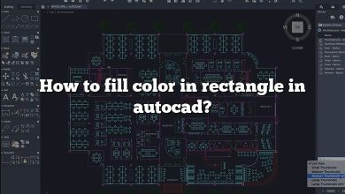 How to fill color in rectangle in autocad?