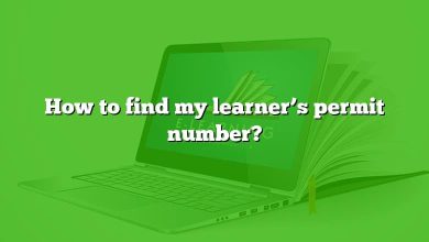 How to find my learner’s permit number?