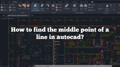 How to find the middle point of a line in autocad?