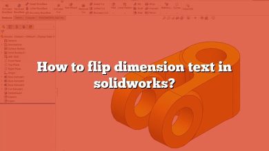 How to flip dimension text in solidworks?