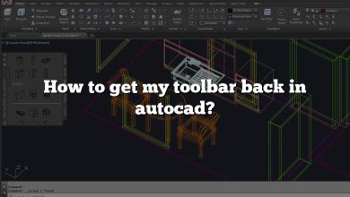 How to get my toolbar back in autocad?