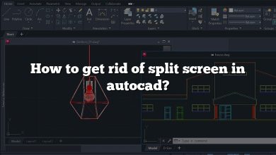 How to get rid of split screen in autocad?