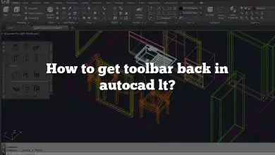 How to get toolbar back in autocad lt?