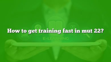 How to get training fast in mut 22?