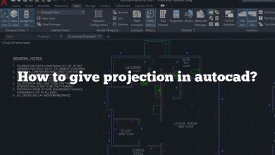 How to give projection in autocad?