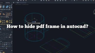 How to hide pdf frame in autocad?