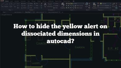 How to hide the yellow alert on dissociated dimensions in autocad?