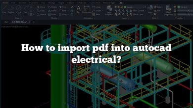 How to import pdf into autocad electrical?