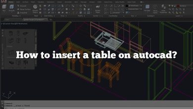 How to insert a table on autocad?