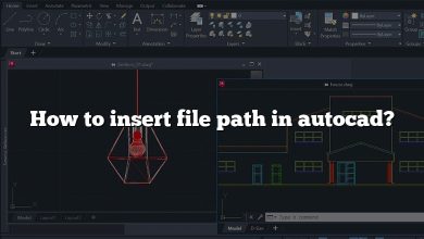 How to insert file path in autocad?