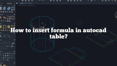 How to insert formula in autocad table?