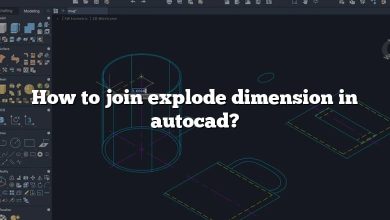 How to join explode dimension in autocad?