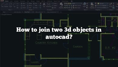 How to join two 3d objects in autocad?