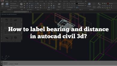 How to label bearing and distance in autocad civil 3d?