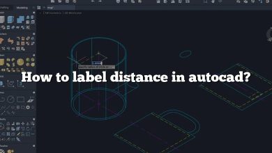 How to label distance in autocad?