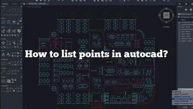 How to list points in autocad?