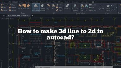 How to make 3d line to 2d in autocad?