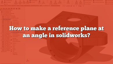 How to make a reference plane at an angle in solidworks?