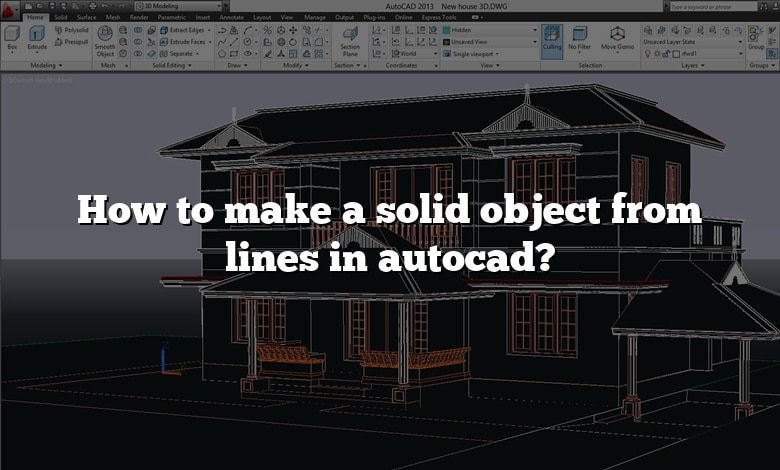 How to make a solid object from lines in autocad? - CADdikt