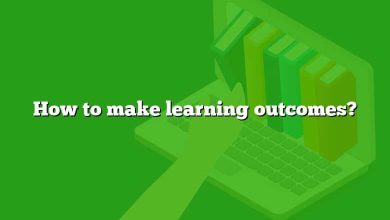 How to make learning outcomes?