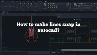 How to make lines snap in autocad?