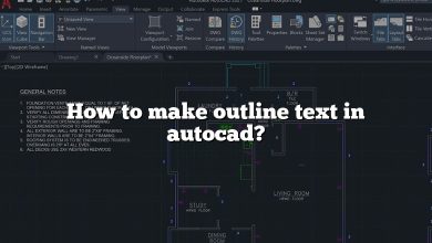 How to make outline text in autocad?