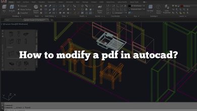 How to modify a pdf in autocad?