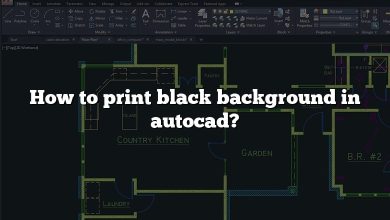 How to print black background in autocad?