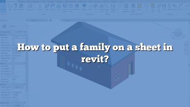 How to put a family on a sheet in revit?