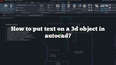 How to put text on a 3d object in autocad?