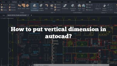 How to put vertical dimension in autocad?