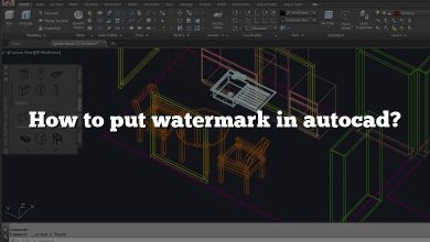 How to put watermark in autocad?