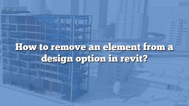 How to remove an element from a design option in revit?