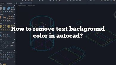 How to remove text background color in autocad?