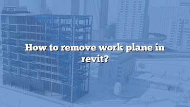 How to remove work plane in revit?