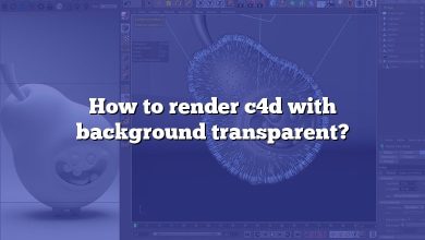 How to render c4d with background transparent?
