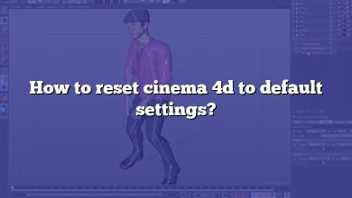 How to reset cinema 4d to default settings?