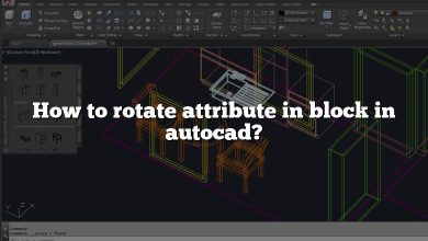 How to rotate attribute in block in autocad?