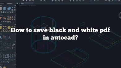 How to save black and white pdf in autocad?