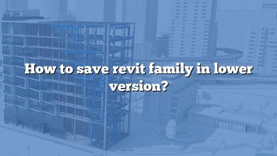 How to save revit family in lower version?