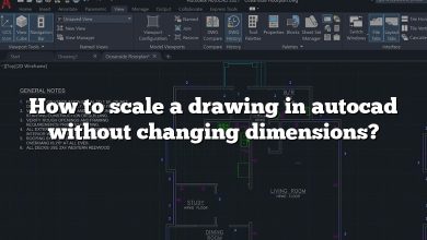 How to scale a drawing in autocad without changing dimensions?