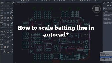 How to scale batting line in autocad?