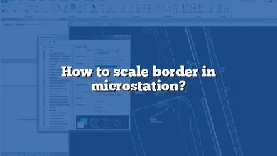 How to scale border in microstation?